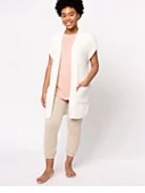 Barefoot Dreams CozyChic Ultra Lite Ribbed Vest in Pearl